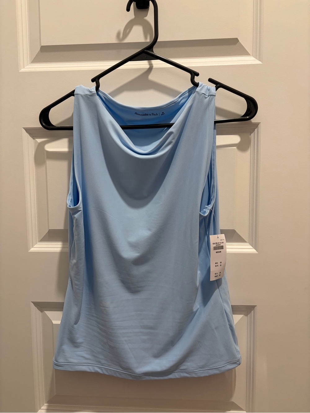 Abercrombie & Fitch Light Blue Draped Neck Tank Top